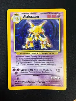 Alakazam - 1/102 - Holo Rare - Unlimited Edition Base Set (MP)#2 Pokemon - Image 1