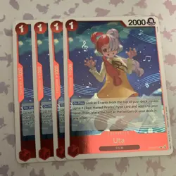 One Piece Card Game Uta OP09-002 R Playset 4x ENGLISH - Image 1