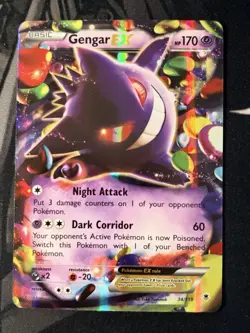 Pokemon Gengar Ex Ultra Rare Holo XY Phantom Forces 34/119 - Image 1