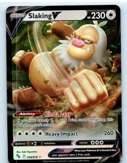 Holo Slaking V 058/078 Ultra Rare Pokemon GO Pokemon TCG - Image 1