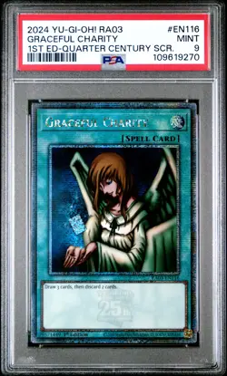 2024 YU-GI-OH! RA03-QUARTER CENTURY BONANZA #EN116 GRACEFUL CHARITY PSA 9 - Image 1