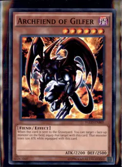 Yu-Gi-Oh Archfiend of Gilfer YGLD-ENB05 Non Holo - Image 1