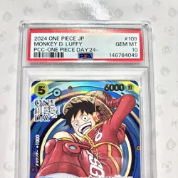PSA 10 Monkey D. Luffy 2024 Foil PCC One Piece Day 24 Promo OP07-109 SR Japanese - Image 3