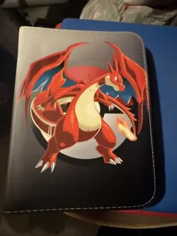 Pokemon Card Binder Charizard Holds 440 Standard Cards 55 Removable Sleeves Zip - Image 1