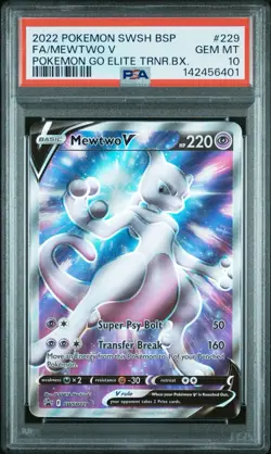Pokemon Mewtwo V SWSH229 SWSH: Sword & Shield Promo Cards Holo PSA 10 - Image 1