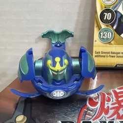 Bakugan Battle Brawlers Aquos Sirenoid B2 460G Classic Rare W/Card RARE - Image 2