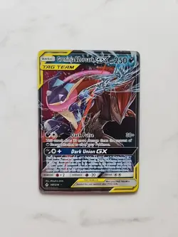 Pokemon Unbroken Bonds Greninja & Zoroark GX 107/214 Ultra Rare SM Holo Card - Image 1