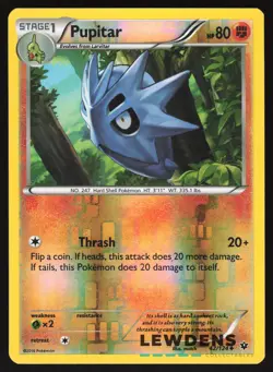 Pupitar - 42/124 - Uncommon Reverse Holo - Fates Collide - Pokemon Card - Image 1