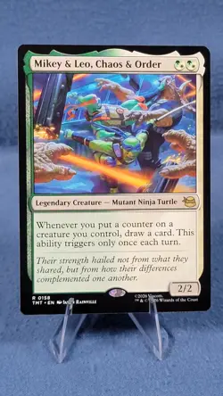 Mikey and Leo Chaos and Order - Teenage Mutant Ninja Turtles - MtG - NM C 🔮 - Image 1