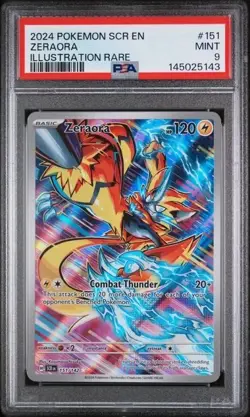 ZERAORA #151 PSA 9 • 2024 POKEMON SCR EN-STELLAR CROWN ILLUSTRATION RARE - Image 1