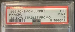 Pokemon TCG Pikachu Wizards of the Coast Stamped Promo 60 PSA 9 - Image 2