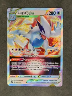 Lugia VSTAR 139/195 Pokemon TCG Ultra Rare SWSH12: Silver Tempest Near Mint - Image 1