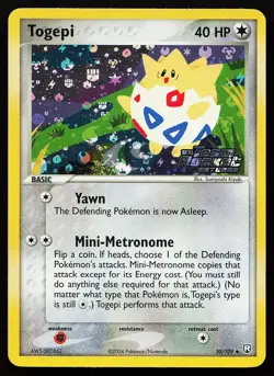 Togepi 50/109 Uncommon Reverse Holo Stamped Team Rocket Returns Pokemon Card - Image 1