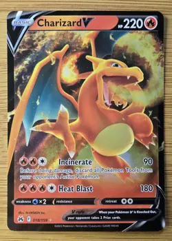 Pokemon TCG Charizard V 018/159 Crown Zenith Ultra Rare Holo NM - Image 1