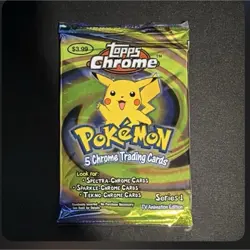 Topps Pokemon Series 1 Chrome 5 Trading Cards Pack Spectra Sparkle Tekno - Image 1