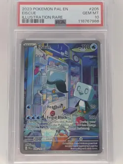 Pokemon TCG Eiscue 205/193 PSA 10 Paldea Evolved Illustration Rare - Image 1