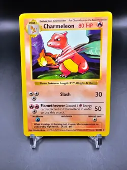 EX - Charmeleon - 24/102 - Shadowless - Base Set - Pokemon Card - Image 1