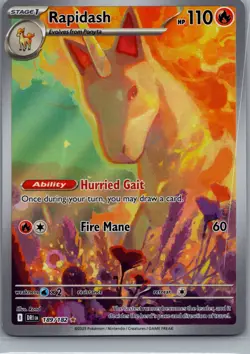 Rapidash 189/182 SV10: Destined Rivals Pokemon TCG Illustration Rare NM - Image 1