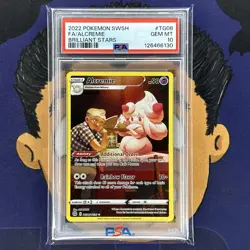 💎PSA 10 GEM MINT 2022 Pokemon Brilliant Stars ALCREMIE TG08 Full Art - Image 2