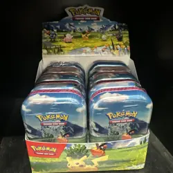 Pokemon TCG Ascended Heroes MINI TIN DISPLAY BOX Factory Sealed 10x Tins - Image 1