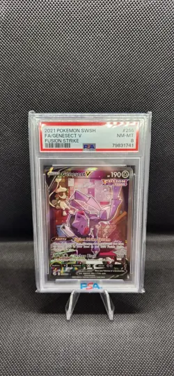 Pokemon TCG Genesect V 255/264 Alternate Art Fusion Strike PSA 8 - Image 1