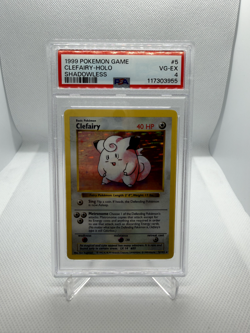1999 Pokemon Clefairy Holo Shadowless PSA 4 #5 - Image 1