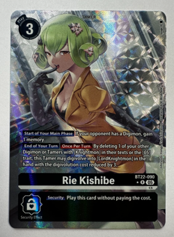 RIE KISHIBE Digimon: Cyber Eden Card Game BT22-090 Alt Art 1 Star RARE - Image 1