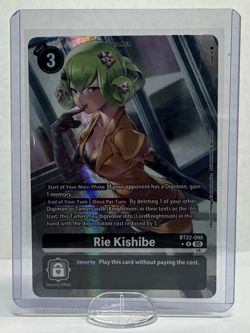 RIE KISHIBE Digimon: Cyber Eden Card Game BT22-090 Alt Art 1 Star RARE - Image 3