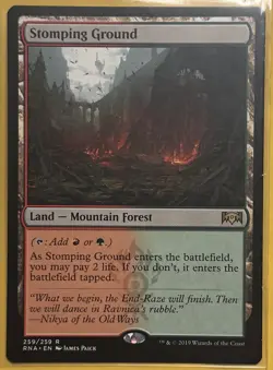 MTG Ravnica Allegiance Stomping Ground NM Regular Card - Image 1