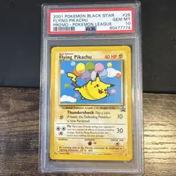2001 Pokemon Promo Flying Pikachu Black Star #25 PSA 10 Gem Mint - Image 1