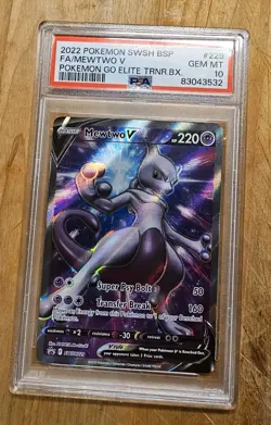 2022 Pokemon Go Elite Trainer Box - Mewtwo V Black Star Promo No. 229 PSA 10 - Image 1