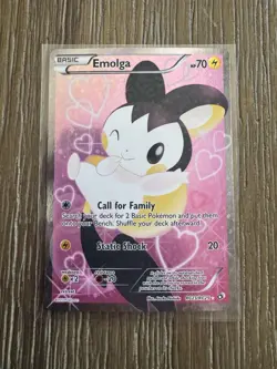 GM Pokemon Emolga Full Art Ultra Rare Holo RC23/RC25 Legendary Treasures 70 HP - Image 1