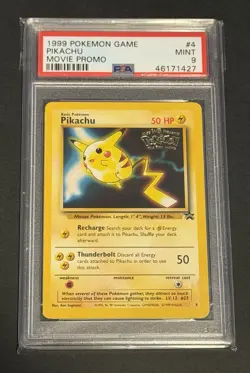 Pokemon TCG Pikachu Movie Promo PSA 9 #4 Regular Promo 1999 - Image 1