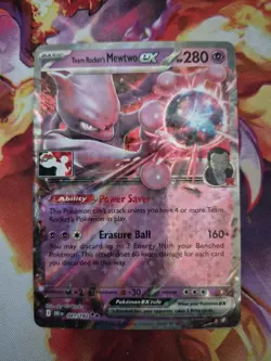 Team Rocket's Mewtwo Ex Play Prize Pack Series 8 Rare NM/M - Image 1