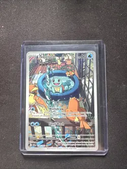 Pokemon Squirtle TCG Full Art Holo 148/142 Stellar Crown Near Mint Condition - Image 1