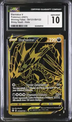 CGC 10 GEM MINT Eternatus V SV121/SV122 Shining Fates Secret Rare Holo Pokemon - Image 1