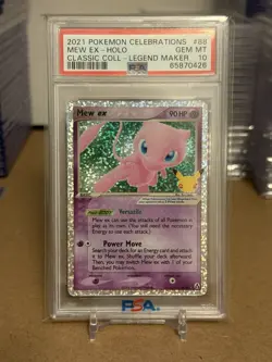 2021 POKEMON CELEBRATIONS CLASSIC COLLECTION 88 MEW EX-HOLO PSA 10 - Image 1