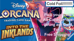 Disney Lorcana Into the Inklands Pick Your Card Cold Foil - Image 1
