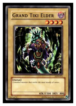 Konami Yugioh Labyrinth of Nightmare Grand Tiki Elder #LON-011 - Image 1