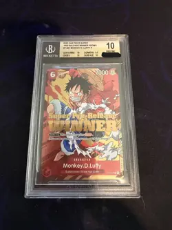 One Piece 2022 Super Pre-Release Winner | P-001 Monkey D. Luffy | BGS 10 - Image 1