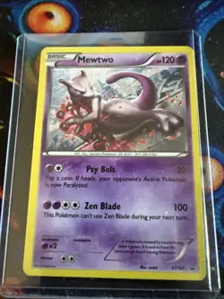 Pokemon Mewtwo TCG XY101 XY Promo Holo Card Used - Image 1