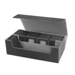 PU Leather Trading Card Storage Box - Holds 600+ MTG, Commander Decks, Magnetic - Image 1