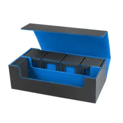 PU Leather Trading Card Storage Box - Holds 600+ MTG, Commander Decks, Magnetic - Image 2