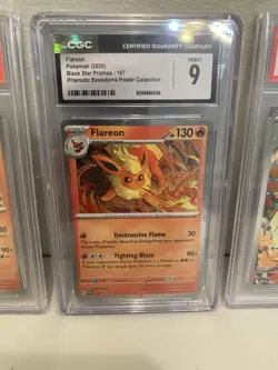 Pokemon TCG Lot Of 4 PSA & CGG Black Star Promos Eevee Flareon Meloetta - Image 4