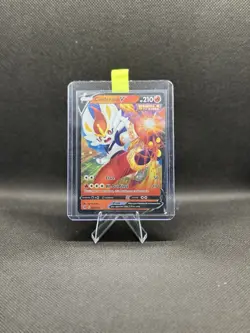 2021 Pokemon Fusion Strike #043/264 Cinderace V Full Art Holo Card NM - Image 1