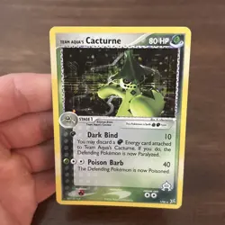 Team Aqua's Cacturne 1/95 Team Magma vs Team Aqua Rare Holo Pokemon Card TCG - Image 1