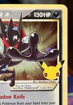 Greninja Gold Star SWSH144 Promo Pokemon Celebrations 25th Anniversary Stamp - Image 3