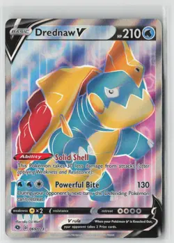 Pokemon Drednaw V (Full Art) #69/73 Champion's Path Near Mint or Better - Image 1
