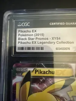 Pikachu EX XY84 EX Legendary Collection Black Star Promos CGC 8.5 Pokemon 2015 - Image 2