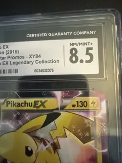 Pikachu EX XY84 EX Legendary Collection Black Star Promos CGC 8.5 Pokemon 2015 - Image 3